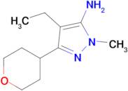 4-Ethyl-1-methyl-3-(tetrahydro-2h-pyran-4-yl)-1h-pyrazol-5-amine