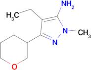 4-Ethyl-1-methyl-3-(tetrahydro-2h-pyran-3-yl)-1h-pyrazol-5-amine