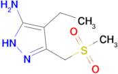 4-Ethyl-3-((methylsulfonyl)methyl)-1h-pyrazol-5-amine