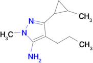 1-Methyl-3-(2-methylcyclopropyl)-4-propyl-1h-pyrazol-5-amine