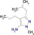 3-Isobutyl-1-methyl-4-propyl-1h-pyrazol-5-amine