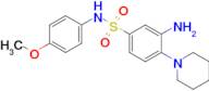 3-Amino-N-(4-methoxyphenyl)-4-(piperidin-1-yl)benzene-1-sulfonamide