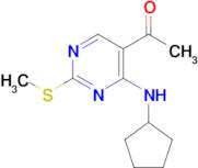 1-[4-(cyclopentylamino)-2-(methylsulfanyl)pyrimidin-5-yl]ethan-1-one