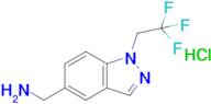 [1-(2,2,2-trifluoroethyl)indazol-5-yl]methanamine;hydrochloride