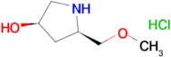 (3r,5r)-5-(Methoxymethyl)pyrrolidin-3-ol;hydrochloride