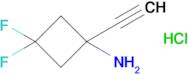 1-Ethynyl-3,3-difluoro-cyclobutanamine;hydrochloride