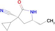 (3s,5r)-3-Cyclopropyl-5-ethyl-2-oxo-pyrrolidine-3-carbonitrile