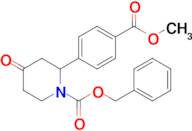 Benzyl2-(4-methoxycarbonylphenyl)-4-oxo-piperidine-1-carboxylate