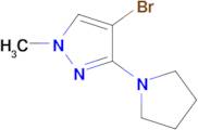 4-Bromo-1-methyl-3-(pyrrolidin-1-yl)-1h-pyrazole