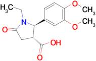 (2R,3R)-2-(3,4-dimethoxyphenyl)-1-ethyl-5-oxopyrrolidine-3-carboxylic acid