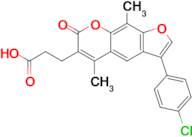 3-(3-(4-Chlorophenyl)-5,9-dimethyl-7-oxo-7H-furo[3,2-g]chromen-6-yl)propanoic acid