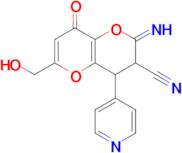 6-(hydroxymethyl)-2-imino-8-oxo-4-(pyridin-4-yl)-2H,3H,4H,8H-pyrano[3,2-b]pyran-3-carbonitrile
