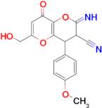 6-(hydroxymethyl)-2-imino-4-(4-methoxyphenyl)-8-oxo-2H,3H,4H,8H-pyrano[3,2-b]pyran-3-carbonitrile