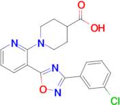 1-(3-(3-(3-Chlorophenyl)-1,2,4-oxadiazol-5-yl)pyridin-2-yl)piperidine-4-carboxylic acid