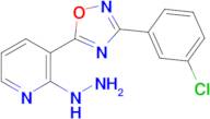 3-(3-Chlorophenyl)-5-(2-hydrazinylpyridin-3-yl)-1,2,4-oxadiazole