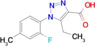 5-Ethyl-1-(2-fluoro-4-methylphenyl)-1H-1,2,3-triazole-4-carboxylic acid