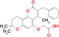 2-((3-Benzyl-4,8,8-trimethyl-2-oxo-9,10-dihydro-2H,8H-pyrano[2,3-f]chromen-5-yl)oxy)acetic acid