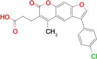 3-(3-(4-Chlorophenyl)-5-methyl-7-oxo-7H-furo[3,2-g]chromen-6-yl)propanoic acid