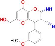 6-(hydroxymethyl)-2-imino-4-(3-methoxyphenyl)-8-oxo-2H,3H,4H,8H-pyrano[3,2-b]pyran-3-carbonitrile