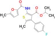 Isopropyl 4-(4-fluorophenyl)-5-methyl-2-(5-methylfuran-2-carboxamido)thiophene-3-carboxylate