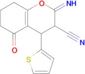 2-imino-5-oxo-4-(thiophen-2-yl)-3,4,5,6,7,8-hexahydro-2H-1-benzopyran-3-carbonitrile