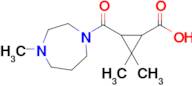 2,2-Dimethyl-3-(4-methyl-1,4-diazepane-1-carbonyl)cyclopropane-1-carboxylic acid