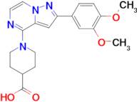 1-(2-(3,4-Dimethoxyphenyl)pyrazolo[1,5-a]pyrazin-4-yl)piperidine-4-carboxylic acid