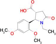 (2R,3R)-2-(2,4-dimethoxyphenyl)-1-ethyl-5-oxopyrrolidine-3-carboxylic acid