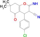 4-(4-chlorophenyl)-2-imino-7,7-dimethyl-5-oxo-3,4,5,6,7,8-hexahydro-2H-1-benzopyran-3-carbonitrile