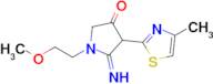 5-imino-1-(2-methoxyethyl)-4-(4-methyl-1,3-thiazol-2-yl)pyrrolidin-3-one