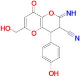 6-(hydroxymethyl)-4-(4-hydroxyphenyl)-2-imino-8-oxo-2H,3H,4H,8H-pyrano[3,2-b]pyran-3-carbonitrile