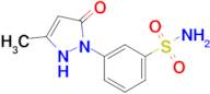 3-(3-methyl-5-oxo-2,5-dihydro-1H-pyrazol-1-yl)benzene-1-sulfonamide