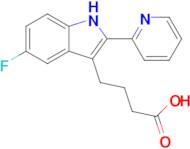 4-(5-Fluoro-2-(pyridin-2-yl)-1H-indol-3-yl)butanoic acid