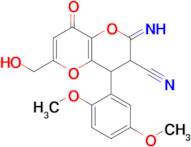 4-(2,5-dimethoxyphenyl)-6-(hydroxymethyl)-2-imino-8-oxo-2H,3H,4H,8H-pyrano[3,2-b]pyran-3-carbonitrile