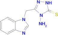 4-amino-3-[(1H-1,3-benzodiazol-1-yl)methyl]-4,5-dihydro-1H-1,2,4-triazole-5-thione