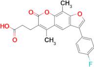 3-(3-(4-Fluorophenyl)-5,9-dimethyl-7-oxo-7H-furo[3,2-g]chromen-6-yl)propanoic acid