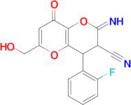 4-(2-fluorophenyl)-6-(hydroxymethyl)-2-imino-8-oxo-2H,3H,4H,8H-pyrano[3,2-b]pyran-3-carbonitrile