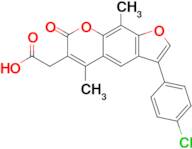 2-(3-(4-Chlorophenyl)-5,9-dimethyl-7-oxo-7H-furo[3,2-g]chromen-6-yl)acetic acid