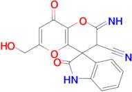 6'-(hydroxymethyl)-2'-imino-2,8'-dioxo-1,2,3',8'-tetrahydro-2'H-spiro[indole-3,4'-pyrano[3,2-b]pyran]-3'-carbonitrile