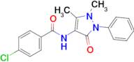 4-Chloro-N-(1,5-dimethyl-3-oxo-2-phenyl-2,3-dihydro-1H-pyrazol-4-yl)benzamide