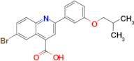 6-Bromo-2-(3-isobutoxyphenyl)quinoline-4-carboxylic acid