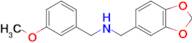 1-(Benzo[d][1,3]dioxol-5-yl)-N-(3-methoxybenzyl)methanamine