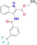 Ethyl 3-(3-(trifluoromethyl)benzamido)-1H-indole-2-carboxylate