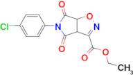 Ethyl 5-(4-chlorophenyl)-4,6-dioxo-3a,5,6,6a-tetrahydro-4H-pyrrolo[3,4-d]isoxazole-3-carboxylate