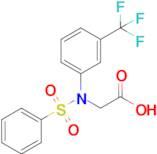 N-(phenylsulfonyl)-N-(3-(trifluoromethyl)phenyl)glycine