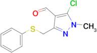 5-Chloro-1-methyl-3-((phenylthio)methyl)-1H-pyrazole-4-carbaldehyde