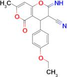 4-(4-ethoxyphenyl)-2-imino-7-methyl-5-oxo-2H,3H,4H,5H-pyrano[4,3-b]pyran-3-carbonitrile