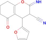 4-(furan-2-yl)-2-imino-5-oxo-3,4,5,6,7,8-hexahydro-2H-1-benzopyran-3-carbonitrile