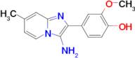 4-(3-Amino-7-methylimidazo[1,2-a]pyridin-2-yl)-2-methoxyphenol