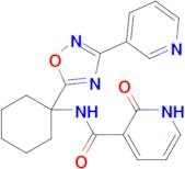 2-Oxo-N-(1-(3-(pyridin-3-yl)-1,2,4-oxadiazol-5-yl)cyclohexyl)-1,2-dihydropyridine-3-carboxamide